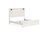 Gerridan White/Gray King Panel Bed, Dresser And Mirror