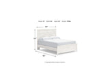 Gerridan White/Gray King Panel Bed, Dresser And Nightstand