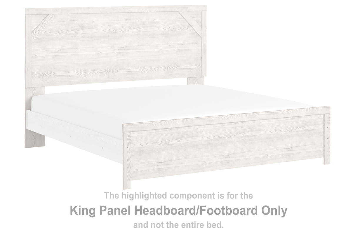 Gerridan White/Gray King Panel Headboard/Footboard