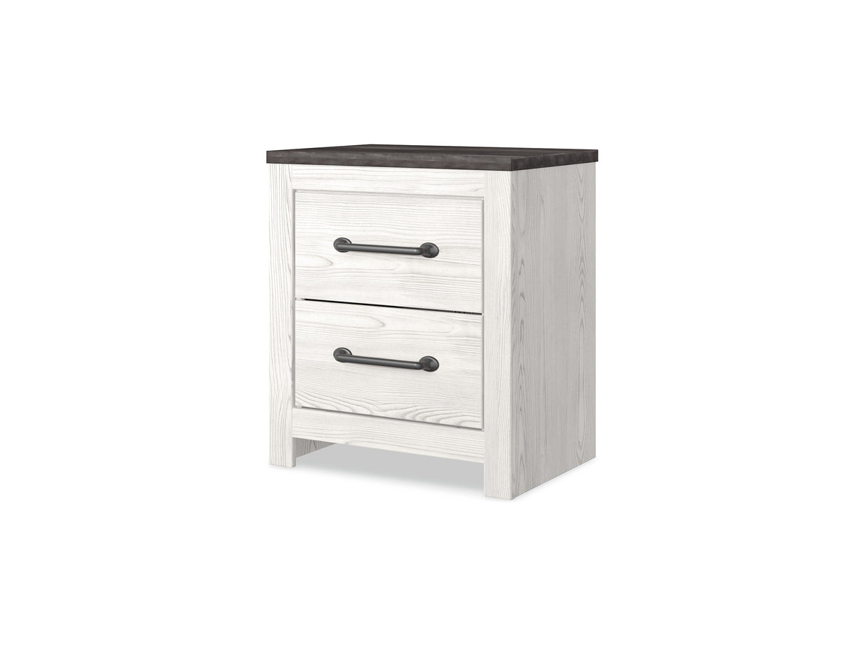 Gerridan White/Gray King Panel Bed, Dresser And Nightstand