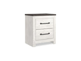 Gerridan White/Gray King Panel Bed, Dresser, Chest And 2 Nightstands