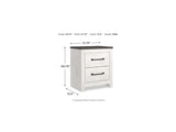 Gerridan White/Gray King Panel Bed, Chest And 2 Nightstands
