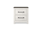 Gerridan White/Gray King Panel Bed, Dresser, Chest And 2 Nightstands