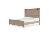 Senniberg Light Brown/White King Panel Bed