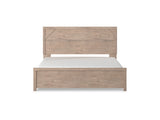 Senniberg Light Brown/White King Panel Bed