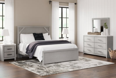 Cottonburg Light Gray/White Queen Panel Bed