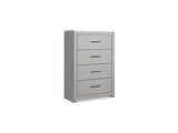 Cottonburg Light Gray/White Queen Panel Bed And Chest