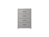Cottonburg Light Gray/White Queen Panel Bed And Chest