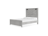 Cottonburg Light Gray/White Queen Panel Bed