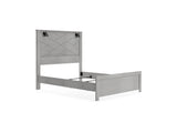 Cottonburg Light Gray/White Queen Panel Bed