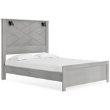 Cottonburg Light Gray/White Queen Panel Bed