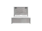 Cottonburg Light Gray/White Queen Panel Bed