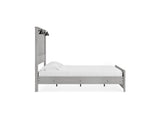 Cottonburg Light Gray/White Queen Panel Bed