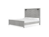 Cottonburg Light Gray/White King Panel Bed