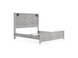 Cottonburg Light Gray/White King Panel Bed