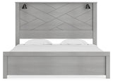 Cottonburg Light Gray/White King Panel Bed
