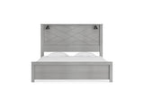 Cottonburg Light Gray/White King Panel Bed