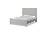 Cottonburg Light Gray/White Queen Panel Bed
