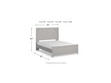 Cottonburg Light Gray/White Queen Panel Bed
