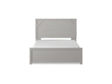 Cottonburg Light Gray/White Queen Panel Bed