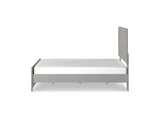 Cottonburg Light Gray/White Queen Panel Bed