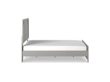 Cottonburg Light Gray/White Queen Panel Bed And Chest