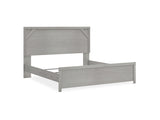 Cottonburg Light Gray/White King Panel Bed
