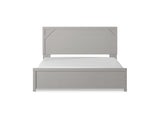 Cottonburg Light Gray/White King Panel Bed