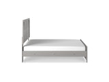 Cottonburg Light Gray/White King Panel Bed