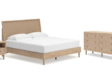 Cielden Two-Tone King Panel Bed, Dresser And Nightstand