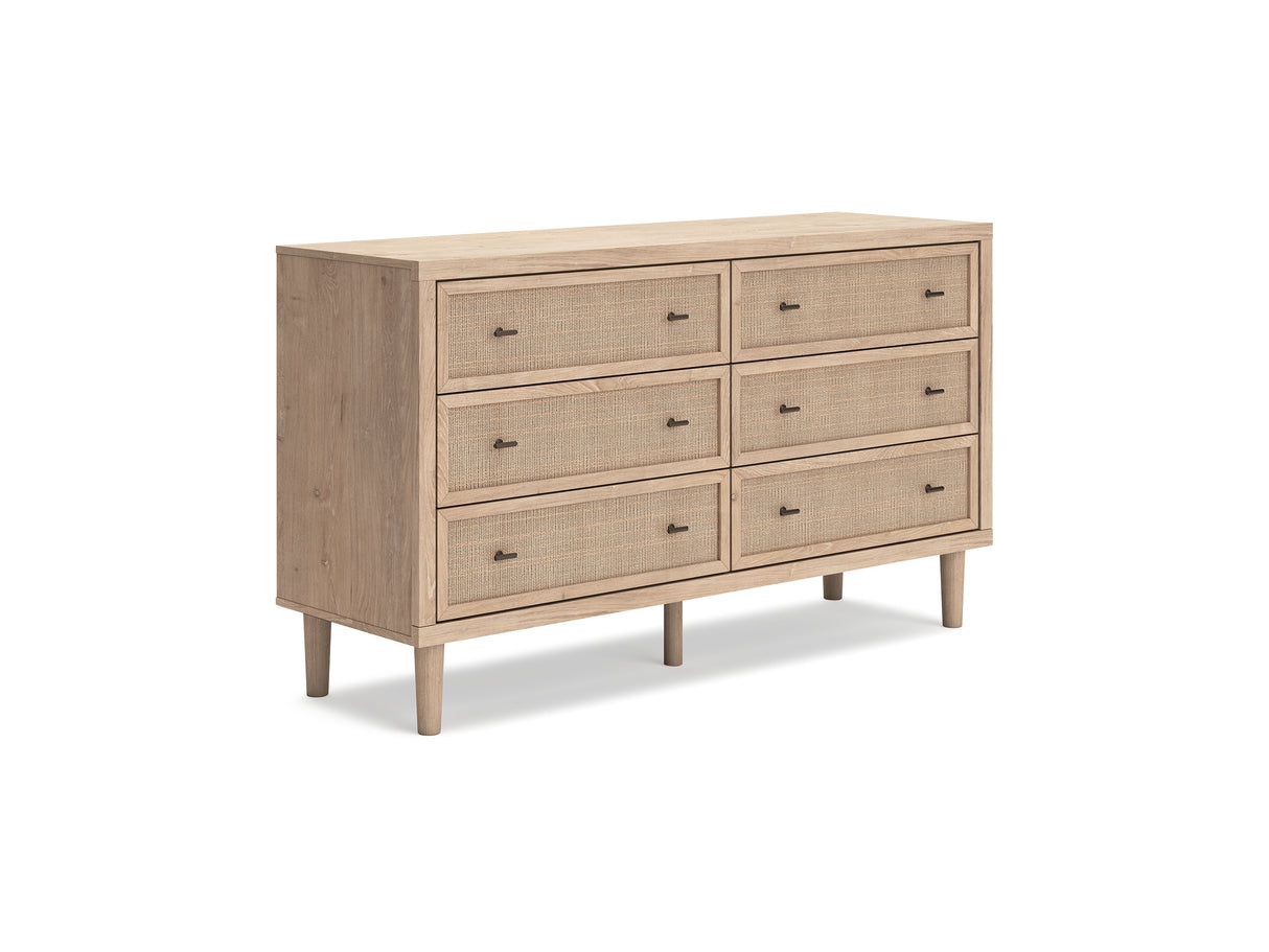 Cielden Two-Tone King Panel Bed, Dresser And Nightstand