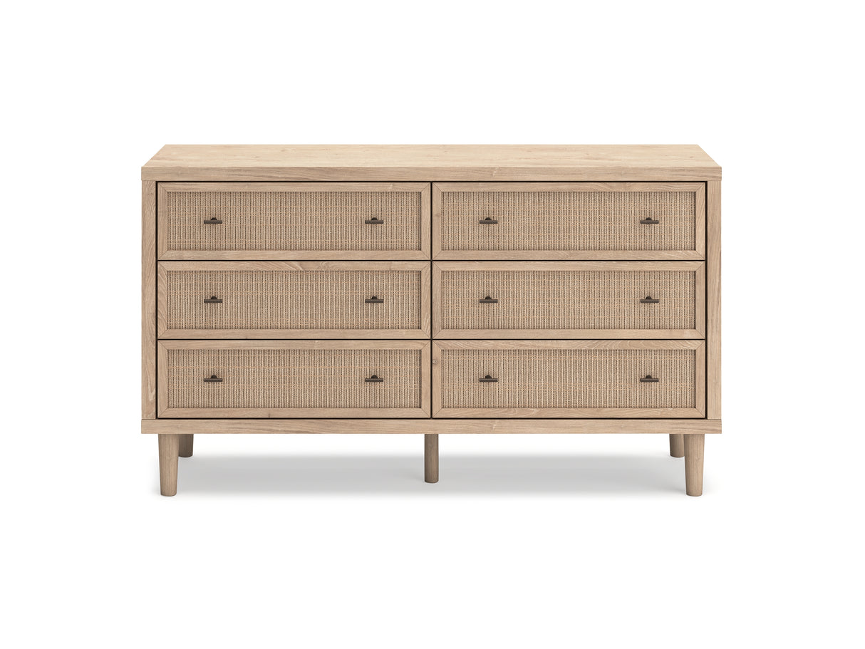 Cielden Two-Tone King Panel Bed, Dresser And Nightstand