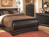 Huey Vineyard Black Full Sleigh Bed