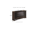Huey Vineyard Black Queen Sleigh Bed, Dresser, Chest And Nightstand