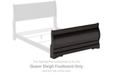 Huey Black Vineyard Queen Sleigh Footboard
