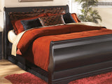 Huey Vineyard Black Full Sleigh Bed, Dresser, Mirror, Chest And Nightstand
