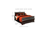 Huey Vineyard Black Queen Sleigh Bed And Nightstand