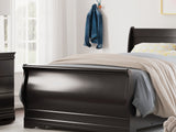 Huey Vineyard Black Full Sleigh Bed