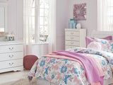 Anarasia White Twin Sleigh Headboard, Dresser And Mirror