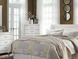 Anarasia White Queen Sleigh Headboard, Dresser And Mirror