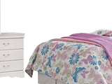 Anarasia White Twin Sleigh Headboard, Dresser And Mirror