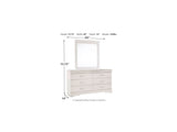 Anarasia White Twin Sleigh Headboard, Dresser And Mirror