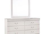 Anarasia White Queen Sleigh Headboard, Dresser And Mirror