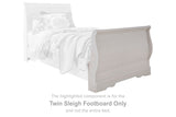 Anarasia White Twin Sleigh Footboard
