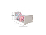 Anarasia White Twin Sleigh Bed And Chest
