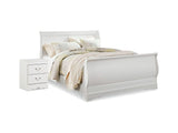Anarasia White Queen Sleigh Bed And Nightstand