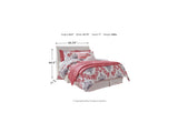 Anarasia White Full Sleigh Headboard, Dresser And Mirror