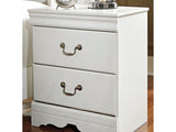 Anarasia White Queen Sleigh Bed And Nightstand