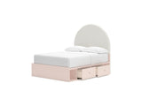 Wistenpine Blush Full Upholstered Panel Bed With Storage