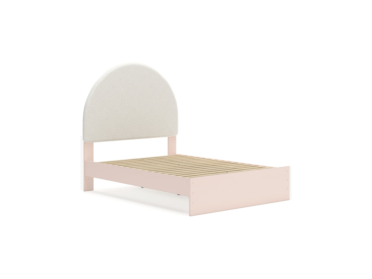 Wistenpine Blush Full Upholstered Panel Bed With Storage